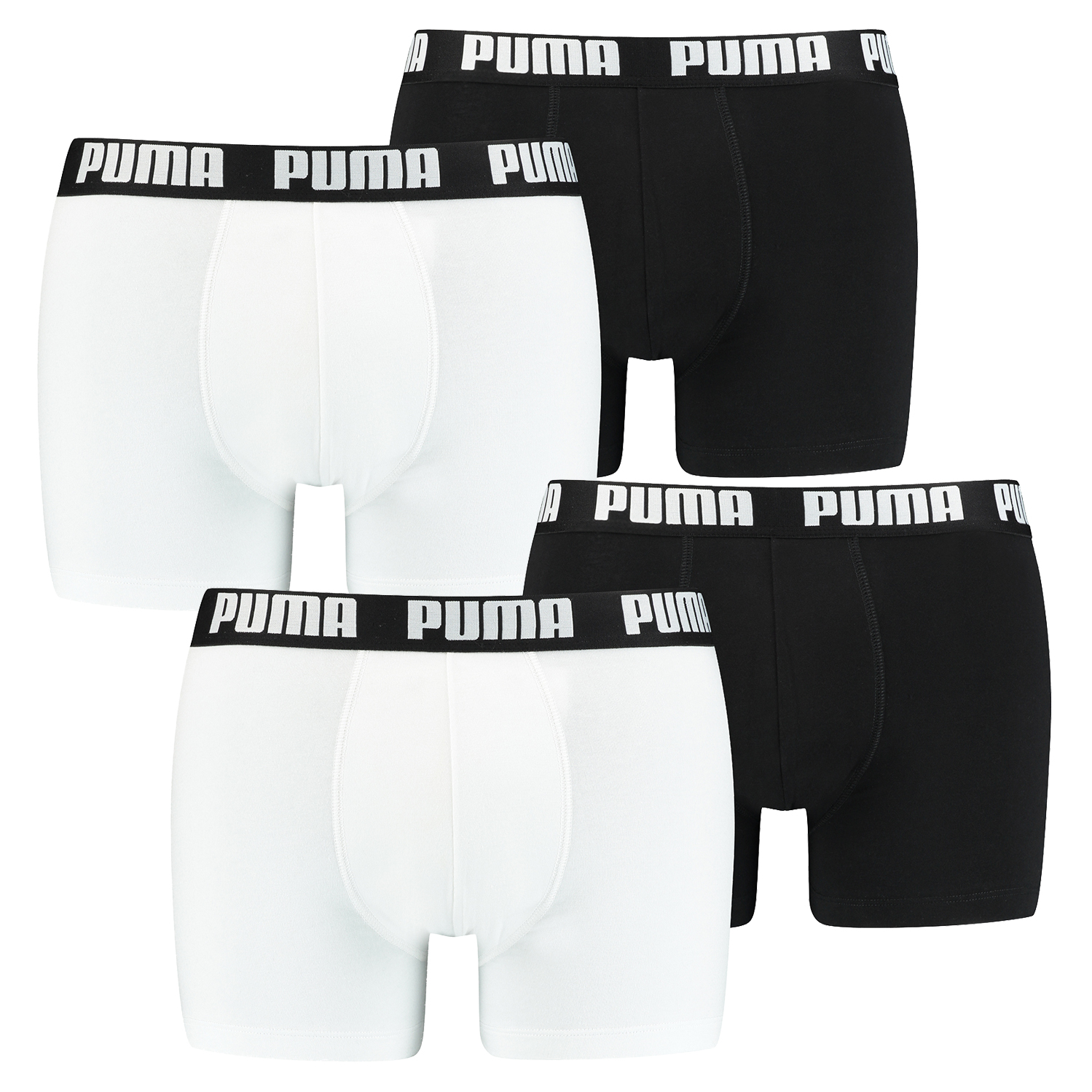 Боксеры Puma Boxershorts PUMA BASIC BOXER 4P, цвет 301 - White / Black