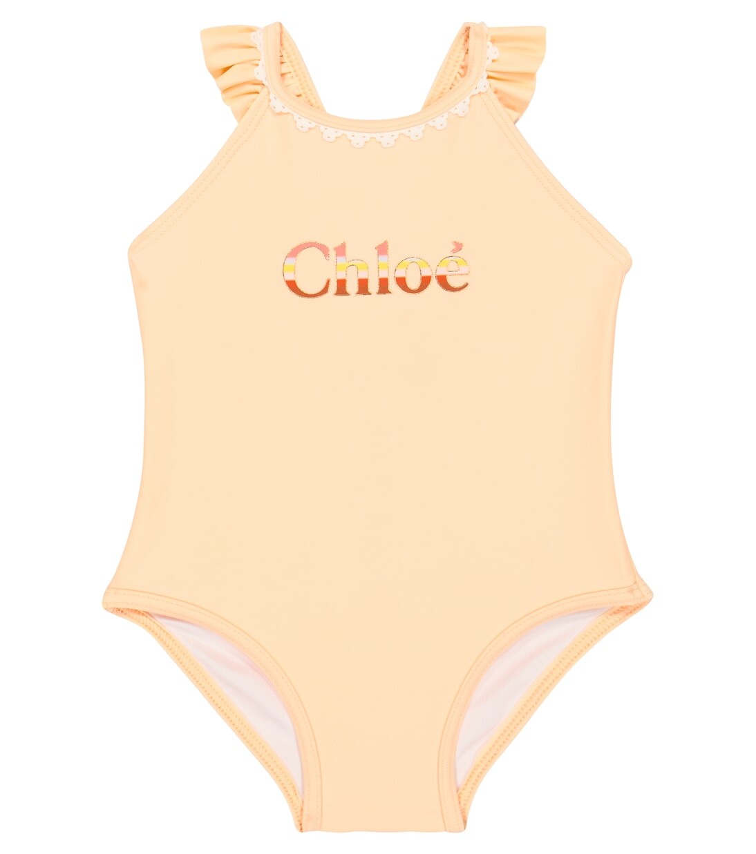 

Детский купальник с рюшами Chloé Kids, розовый