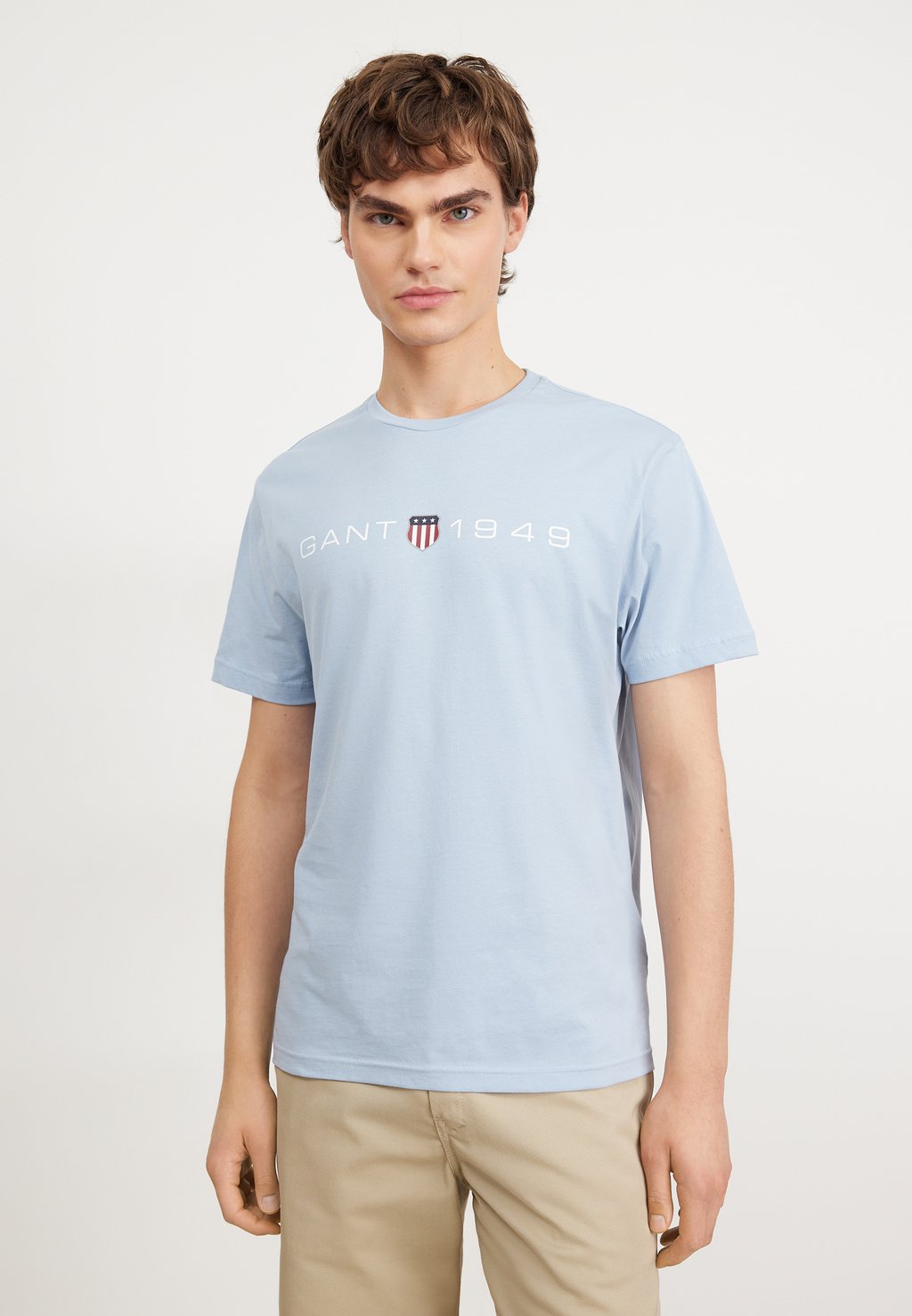 Футболка с принтом Graphic GANT, цвет marled blue футболка с принтом graphic gant цвет silky beige