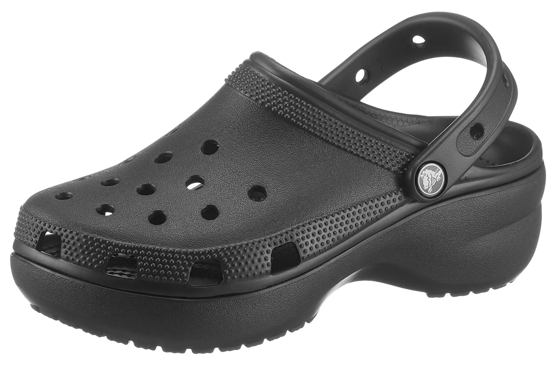 

Сабо Crocs "Classic Platform Clog W", платформа, летняя обувь, тапочки, тапочки, модная подошва на платформе, черный