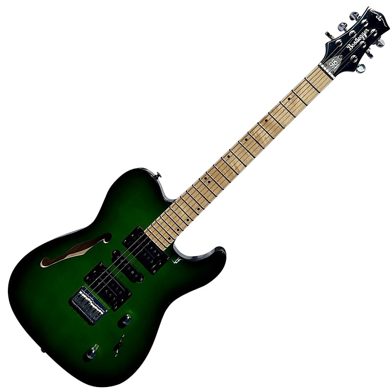 Электрогитара BootLegger Guitar Rye Memphis 2023 - HSH - Coil Split - Green Burst - Case - Tele Style