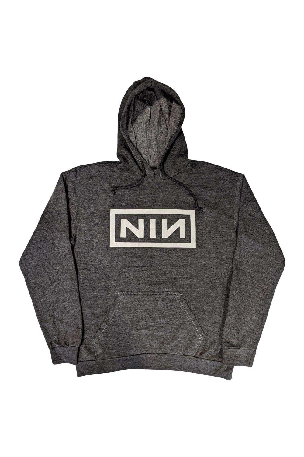 Толстовка с логотипом Nine Inch Nails, серый