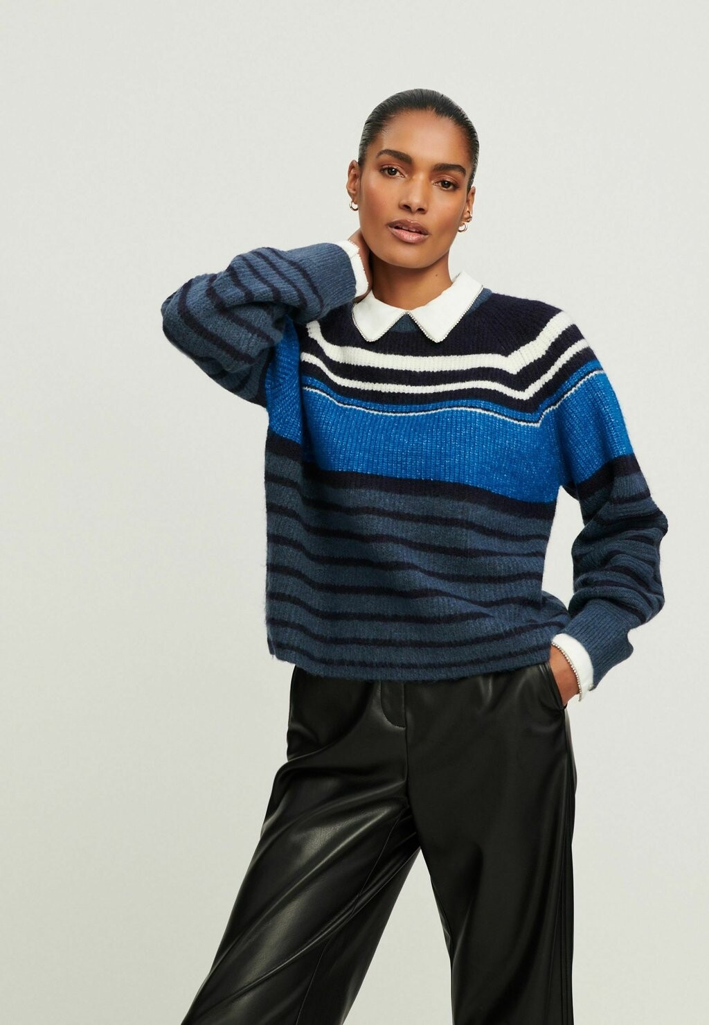 

Вязаный джемпер REGULAR FIT Next, цвет navy stripe