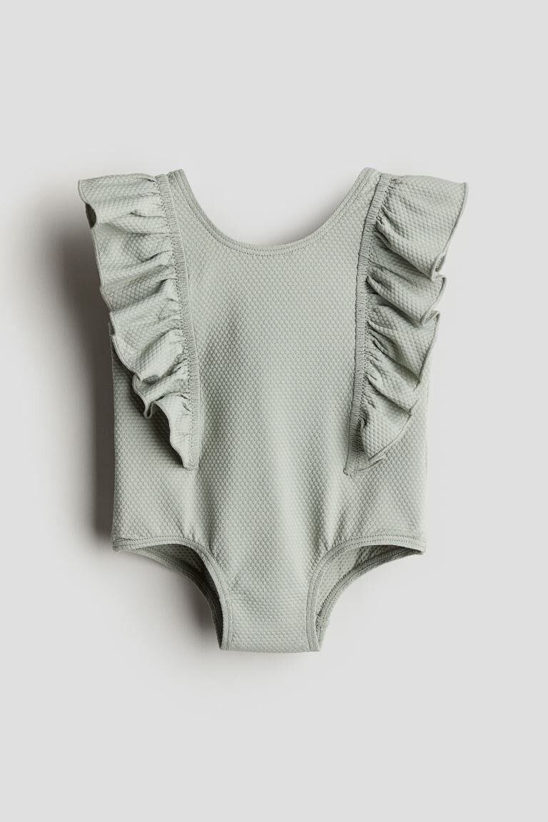 

Купальник с воланами H&M, зеленый