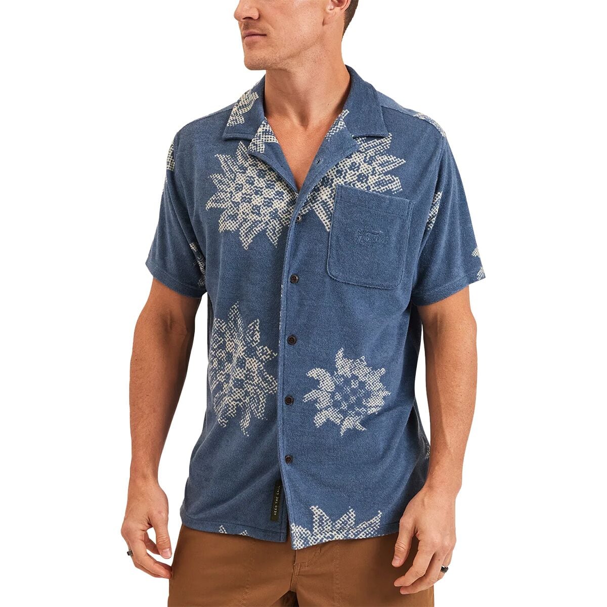 Терри-рубашка палапа Howler Brothers, цвет sunflower pixels/postal blue