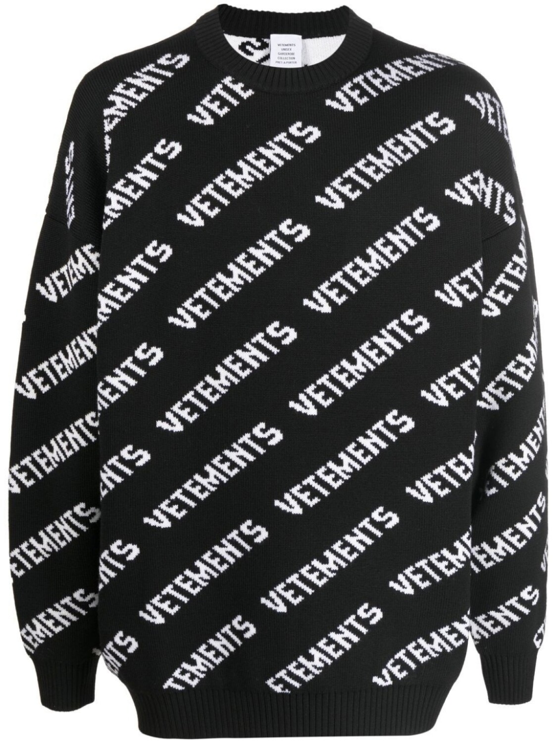 

Джемпер с логотипом VETEMENTS, черный