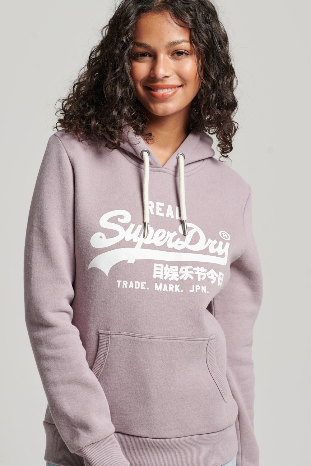 

Украшенная толстовка с капюшоном Superdry, фиолетовый