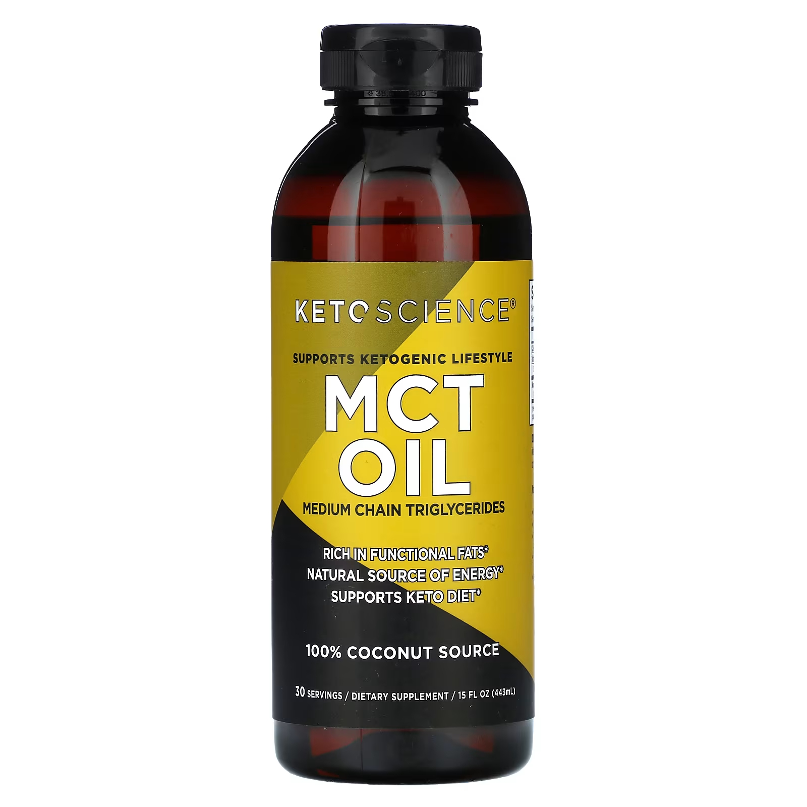 Keto Science Масло MCT, 15 жидких унций (443 мл) dr murray s super foods keto coconut creamer vanilla 16 oz 453 5 g