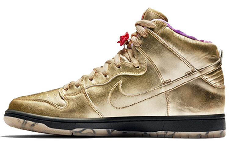 

Кроссовки унисекс для скейтбординга Nike Sb Dunk High Humidity, золотистый металлик/золотисто-черный металлик