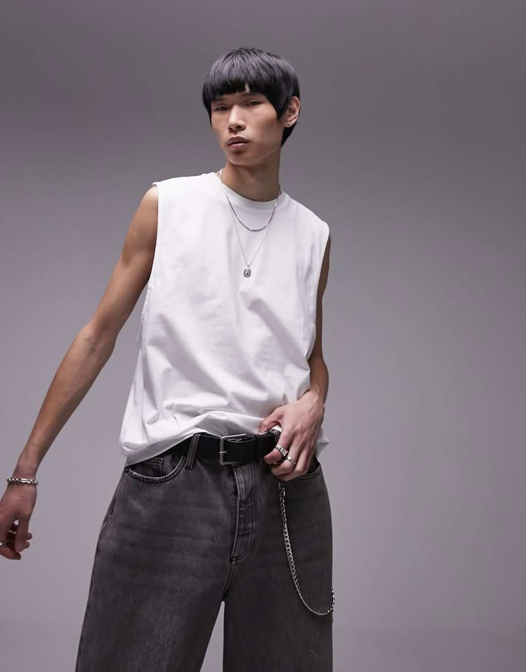 

Белый классический жилет Topman