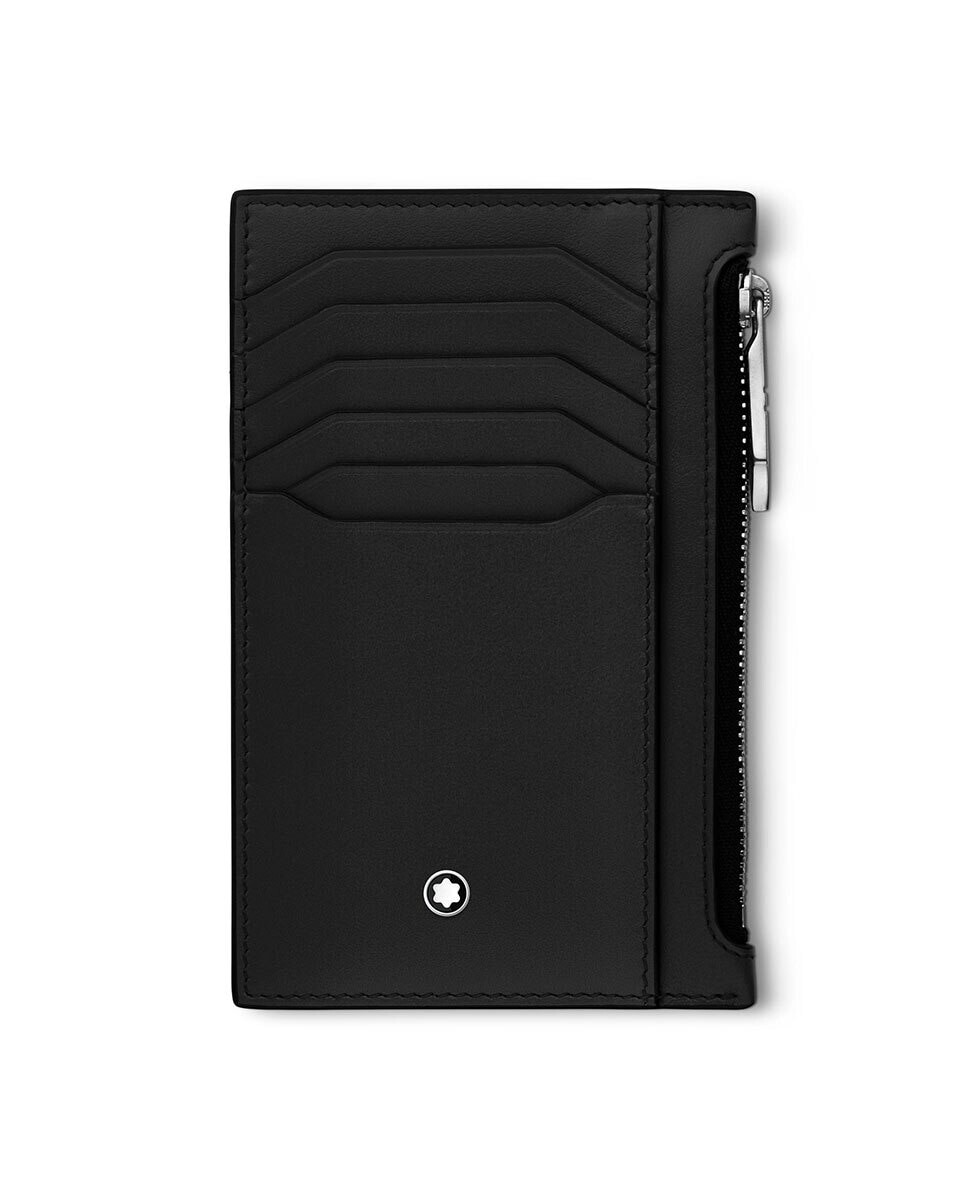 

Карманная визитница для 8 карт унисекс Meisterstück из черной кожи на молнии Montblanc, черный