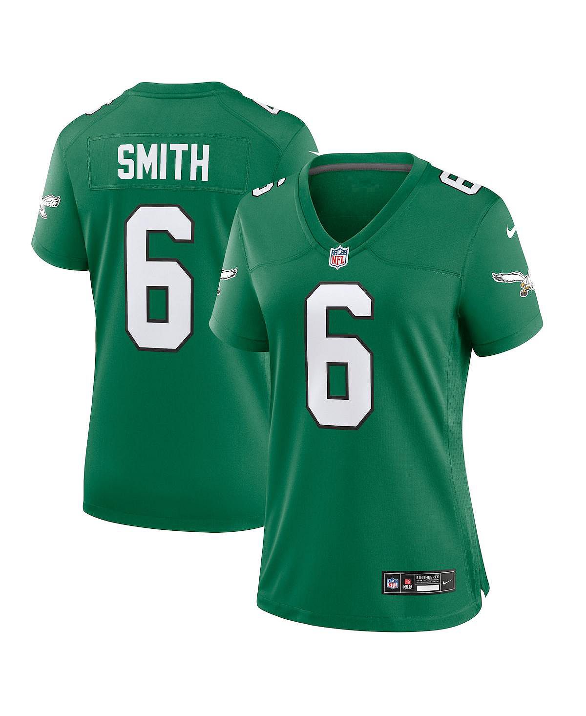 

Женская майка запасного игрока DeVonta Smith Kelly Green Philadelphia Eagles Nike