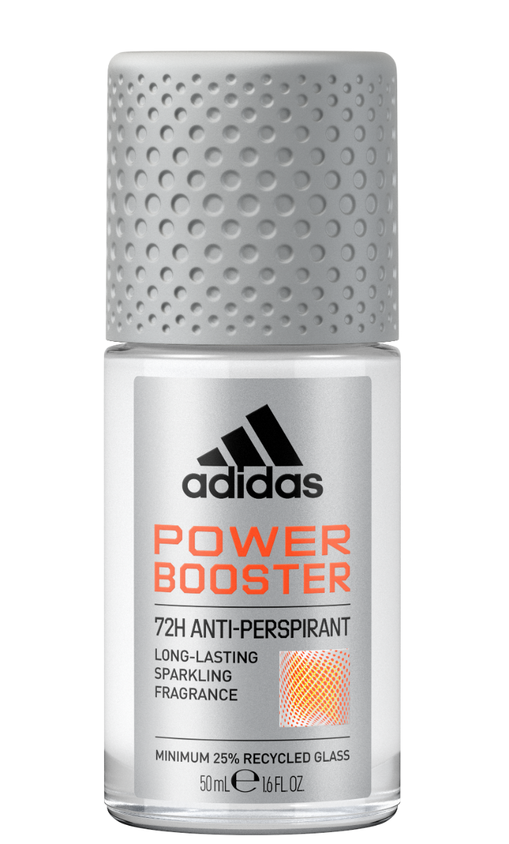 Adidas Power Booster антиперспирант для мужчин, 50 ml adidas anti perspirant roll ons male для мужчин роликовый антиперспирант 50 ml 6 in 1