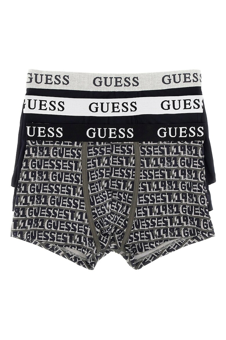 

Боксеры с рисунком - 3 пары Guess, черный