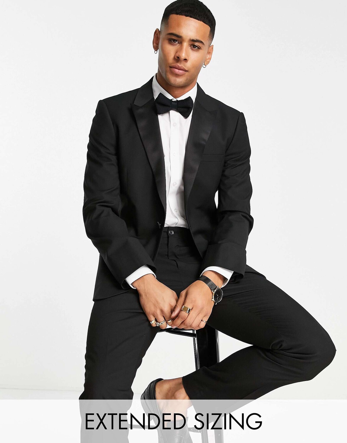 

Узкий смокинг черного цвета с пиджаком ASOS