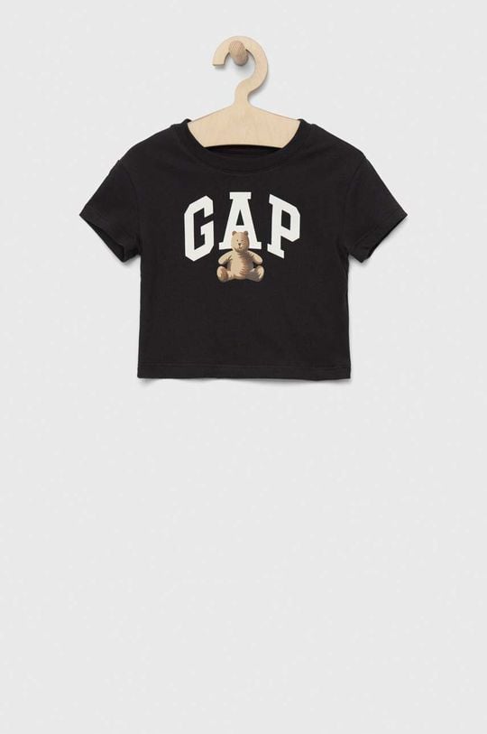 

Детская хлопковая футболка GAP, черный