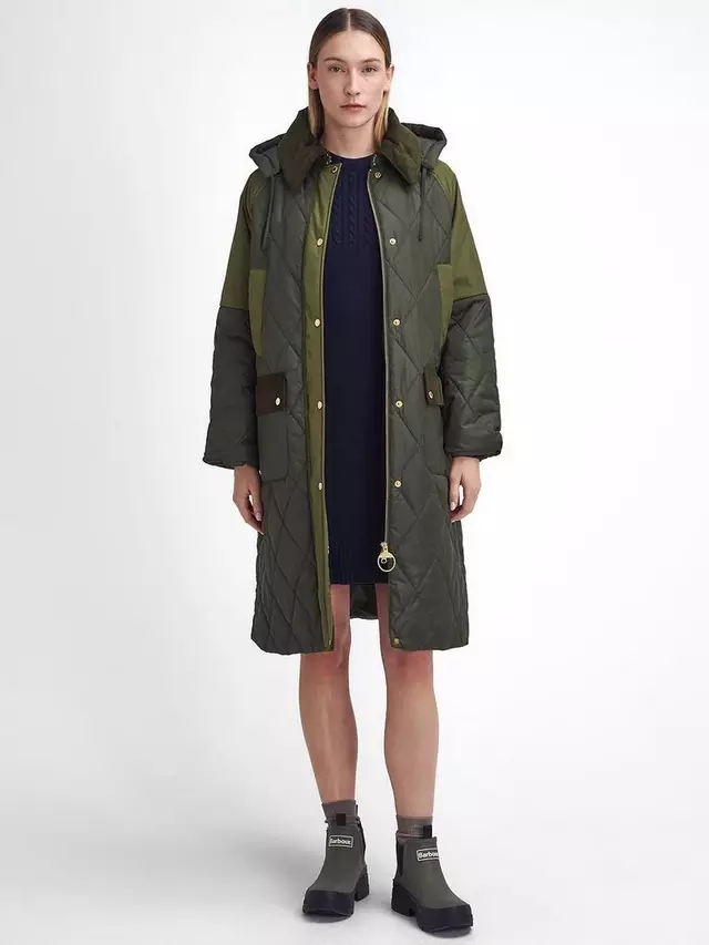 

Пальто Barbour Cookston Quilted, цвет olive ancient