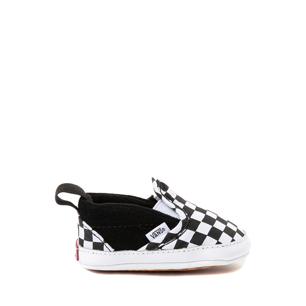 Туфли для кроватки Vans Slip-On V в шахматном порядке — для малышей, черно-белый classic slip on checkerboard