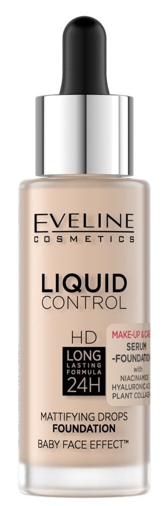 

Праймер для лица Eveline Liquid Control Niacynamid, 02 Soft Porcelain