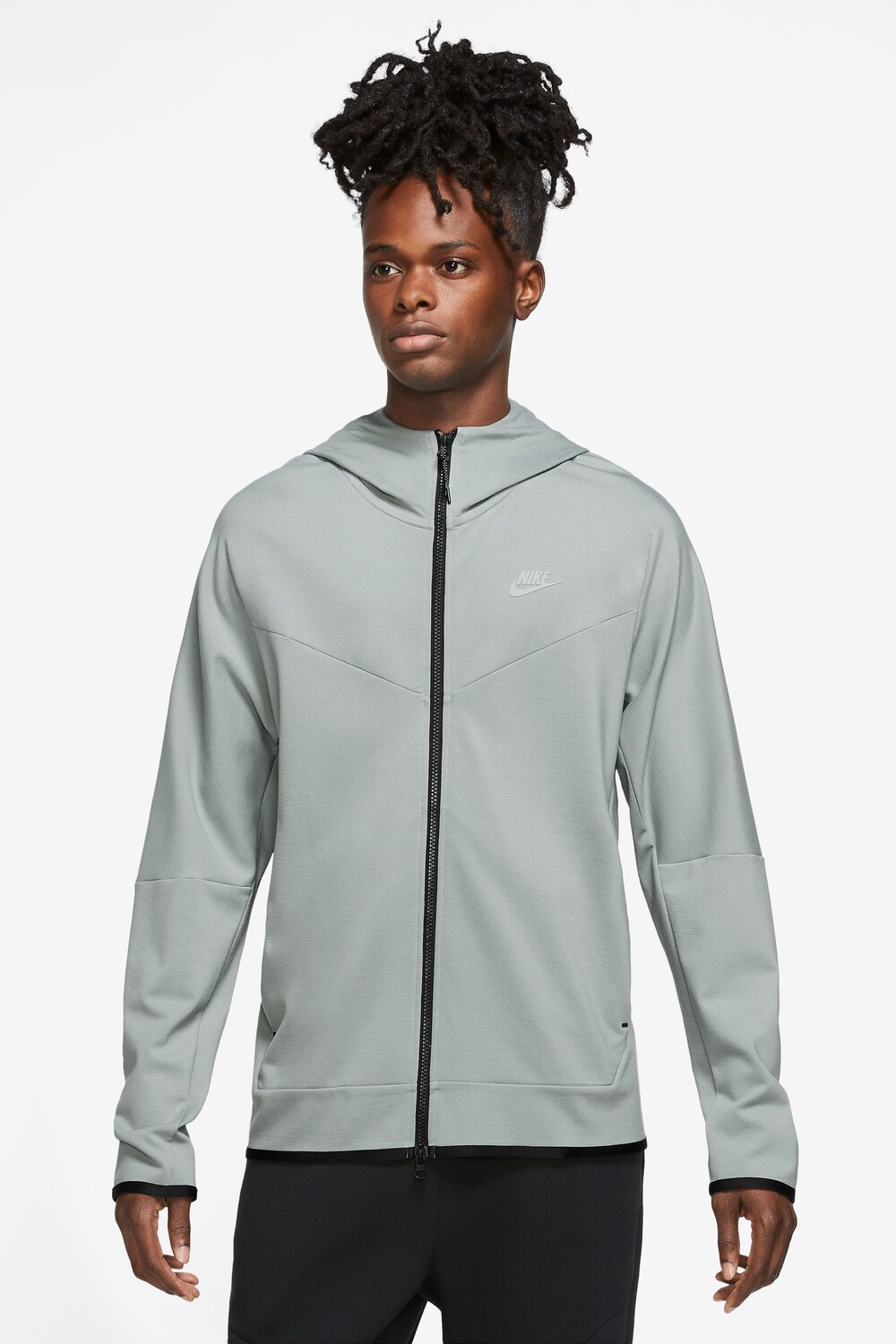 

Легкий технический флис с капюшоном Nike, зеленый