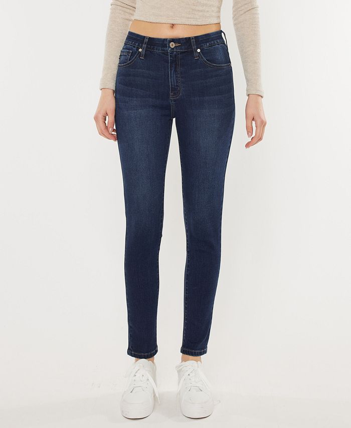 цена Женские джинсы суперскинни с высокой посадкой Kancan, синий