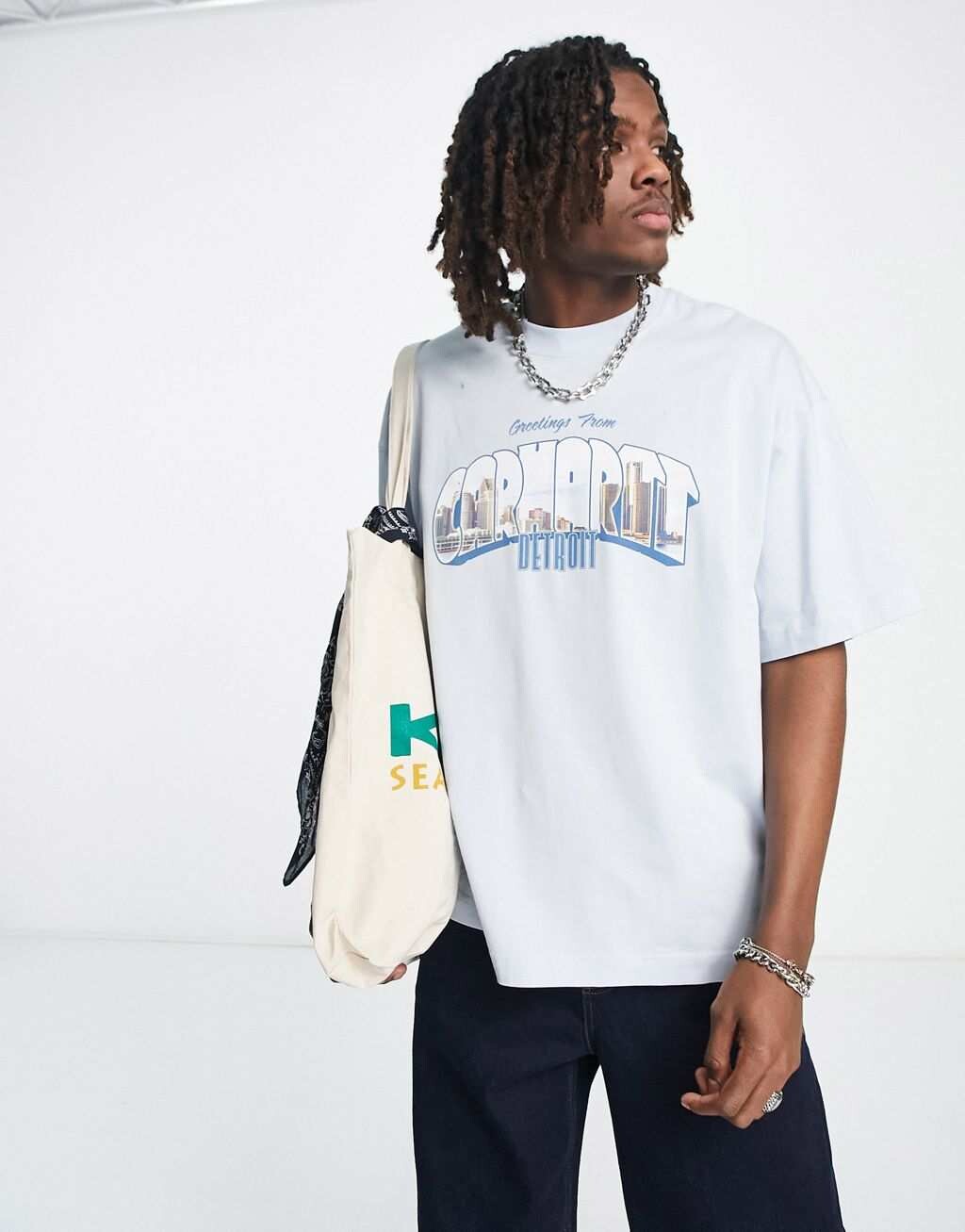 

Синяя футболка с поздравлениями Carhartt WIP