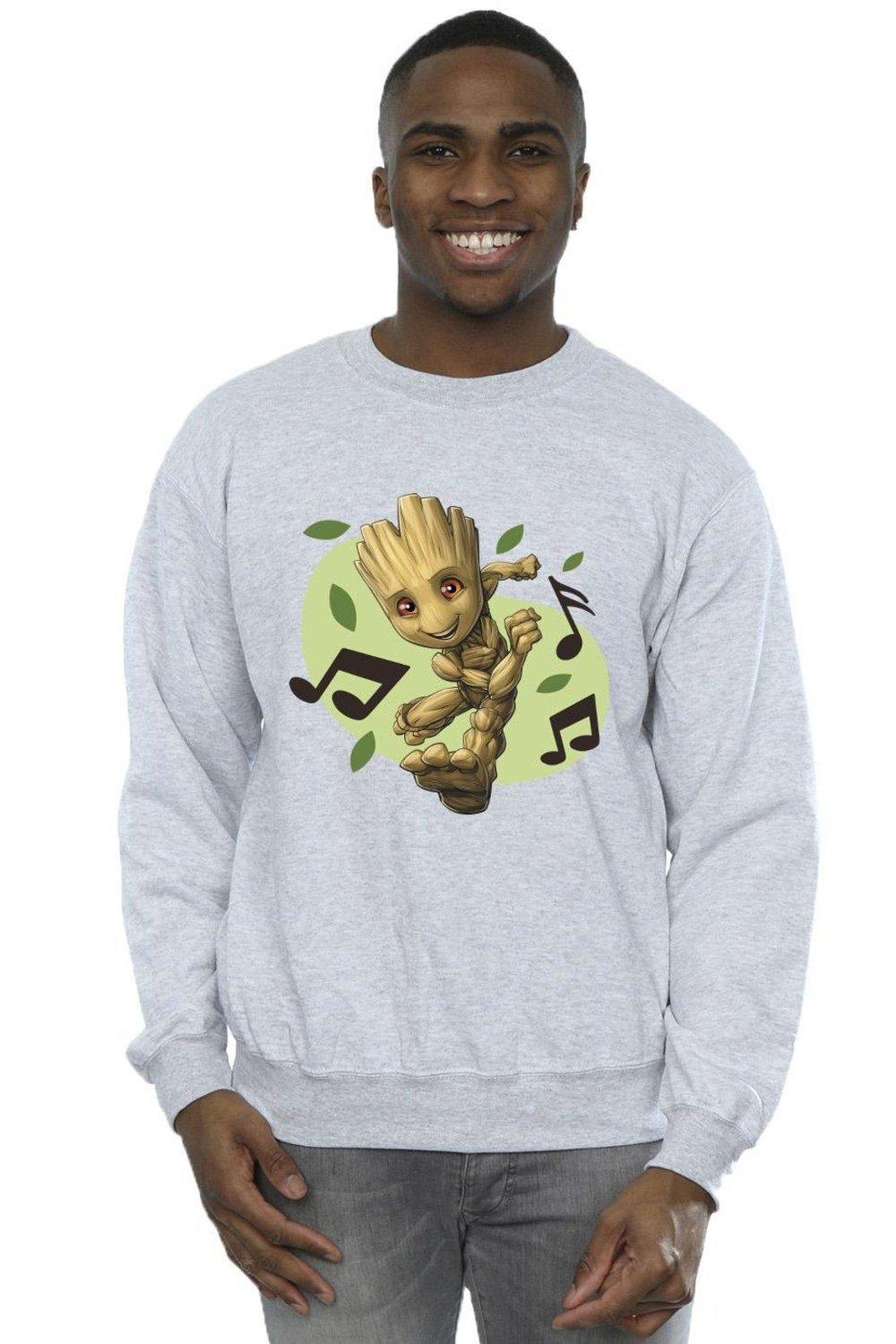 Толстовка Guardians Of The Galaxy Groot Musical Notes Marvel, серый noisydesigns musical notes print 2 piece