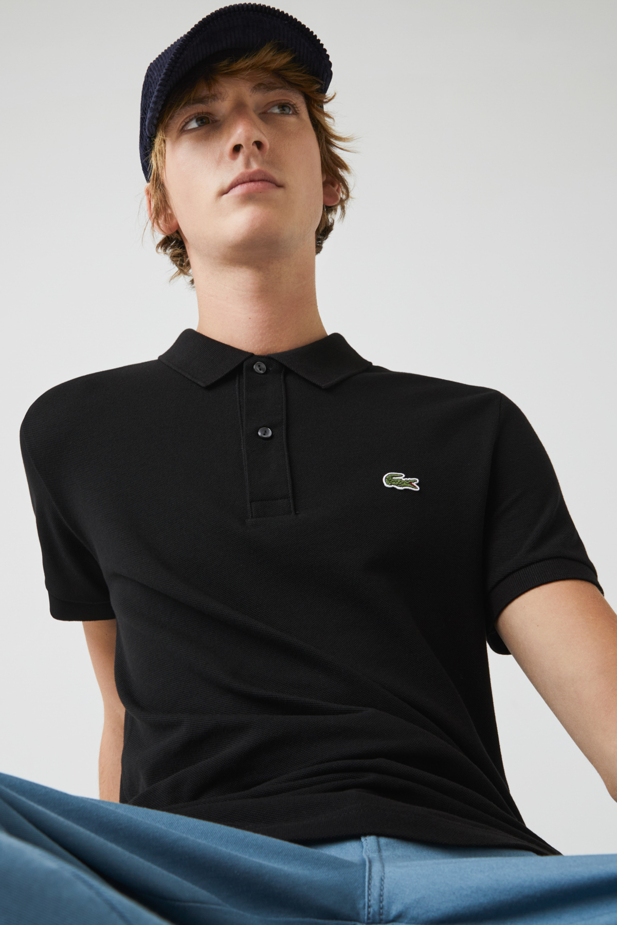 

Футболка-поло – черная – стандартного кроя Lacoste, черный