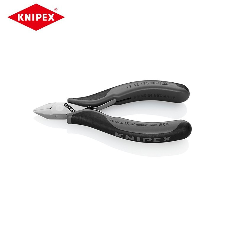 KNIPEX 119 мм прецизионные диагональные плоскогубцы для электронных устройств, плоскогубцы для рта, ножницы для водяного рта, электронные ножницы, пластиковые плоскогубцы, диагональные плоскогубцы 77 42 115 ESD настройка (срок поставки 4-8 недель)