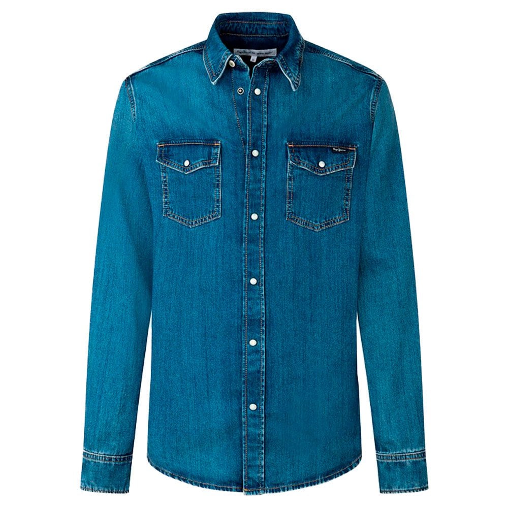 

Рубашка Pepe Jeans Hammond Wiser Long Sleeve Denim, синий