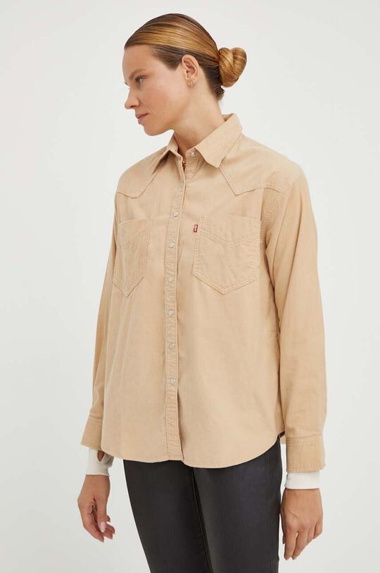 

Вельветовая рубашка Levi's, бежевый