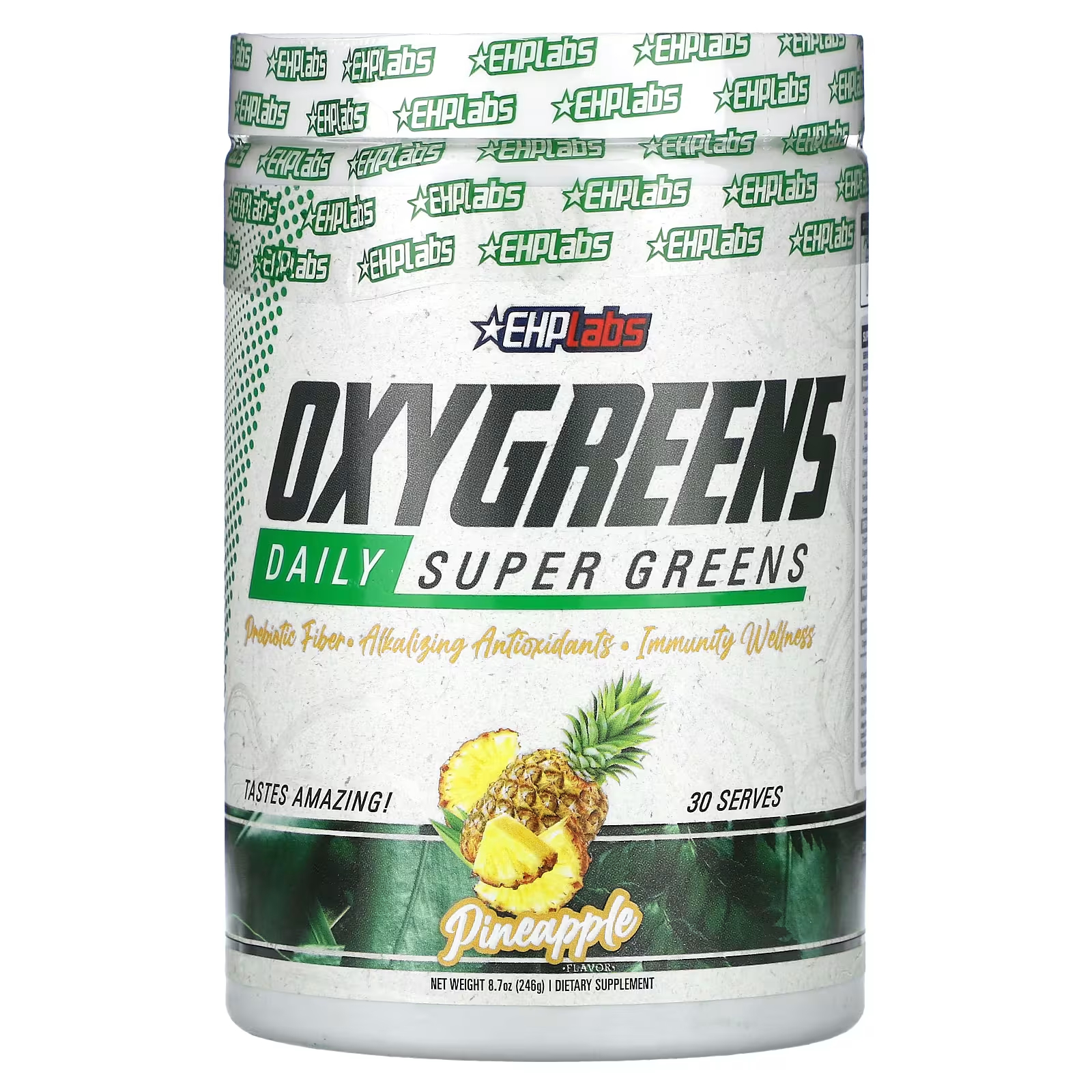 EHPlabs OxyGreens Daily Super Greens с ананасом, 8,7 унции (246 г) шоколад revive daily greens 17 77 унции 504 г