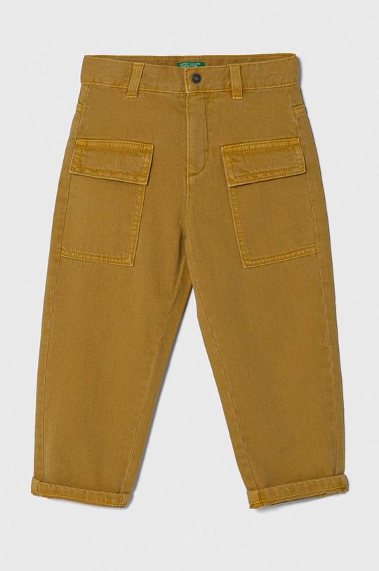 Шерстяные брюки для мальчика United Colors of Benetton, желтый