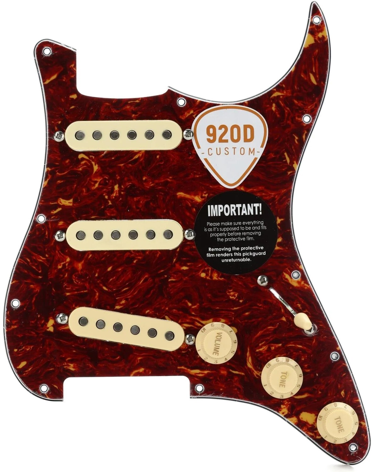 

Накладка Stratocaster 920D Custom Texas Vintage Loaded — черепаховый/состаренный белый