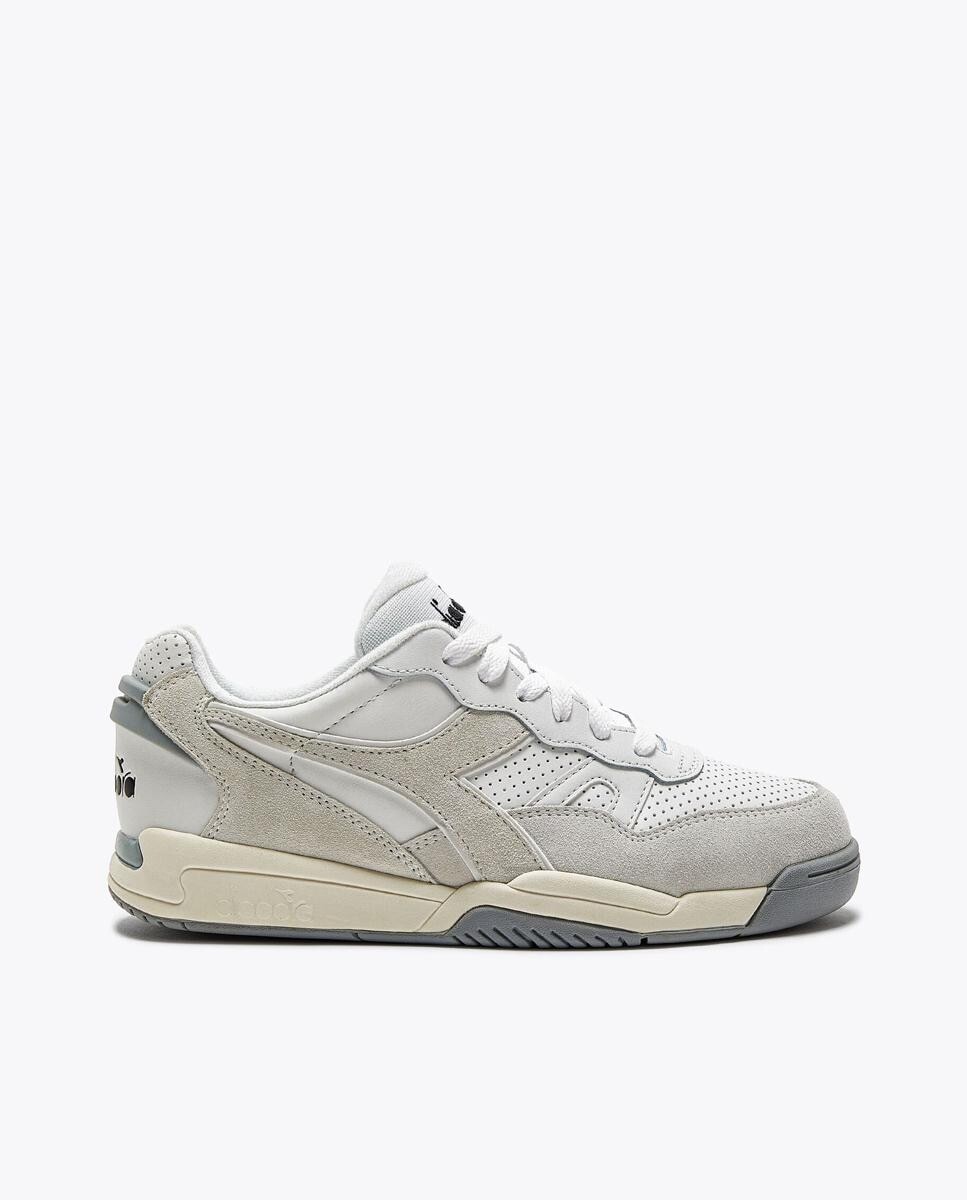 

Белые кожаные спортивные кроссовки унисекс Diadora Sportswear, белый