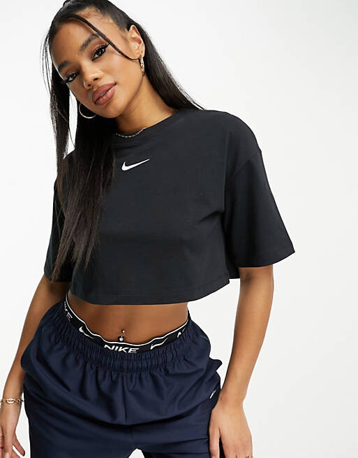 

Черная укороченная футболка Nike Trend, Черный