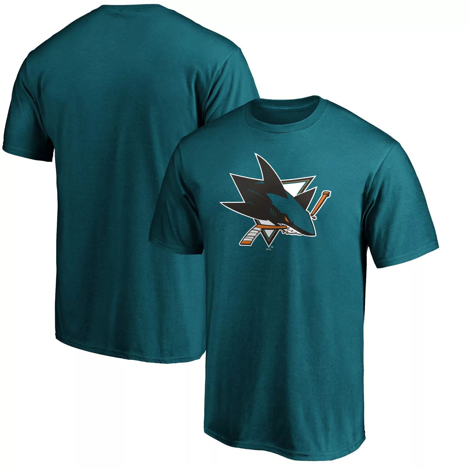 

Мужская темно-бирюзовая футболка с основным логотипом команды San Jose Sharks Team Fanatics, Зеленый