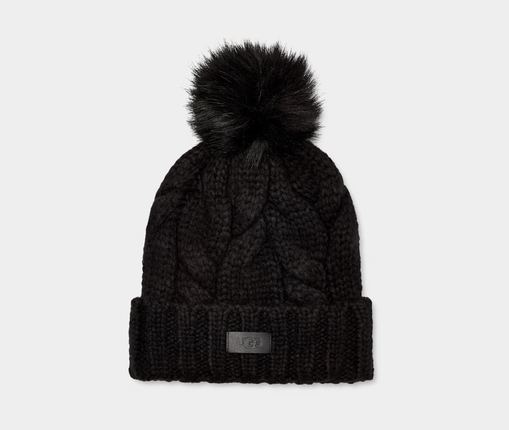 

Шапка Cable Beanie W Pom UGG, черный