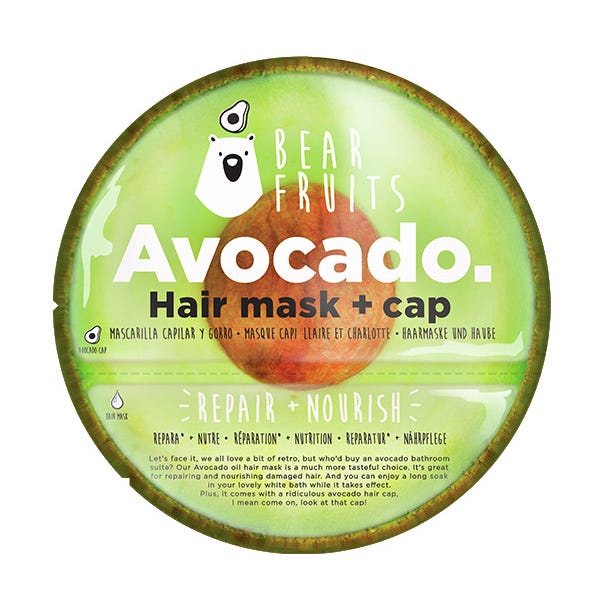 Маска для волос с авокадо + шапочка 20 мл Bear Fruits маски косметические bear fruits