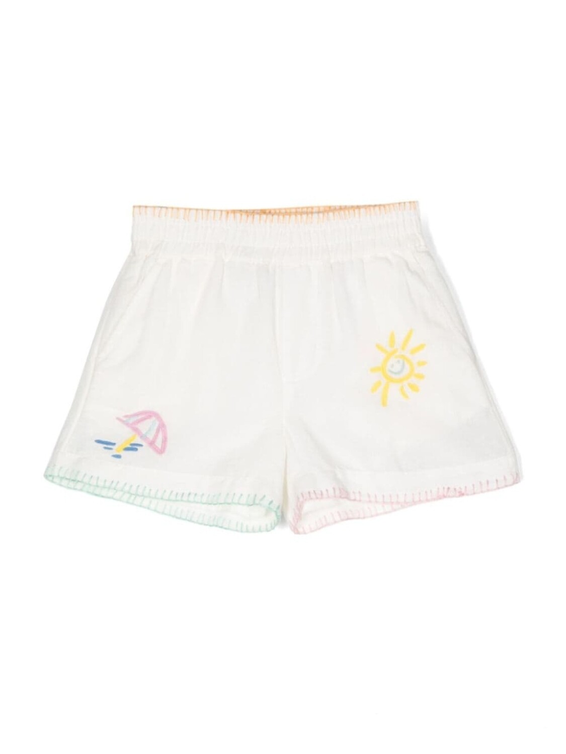 

Stella McCartney Kids шорты с вышивкой, белый