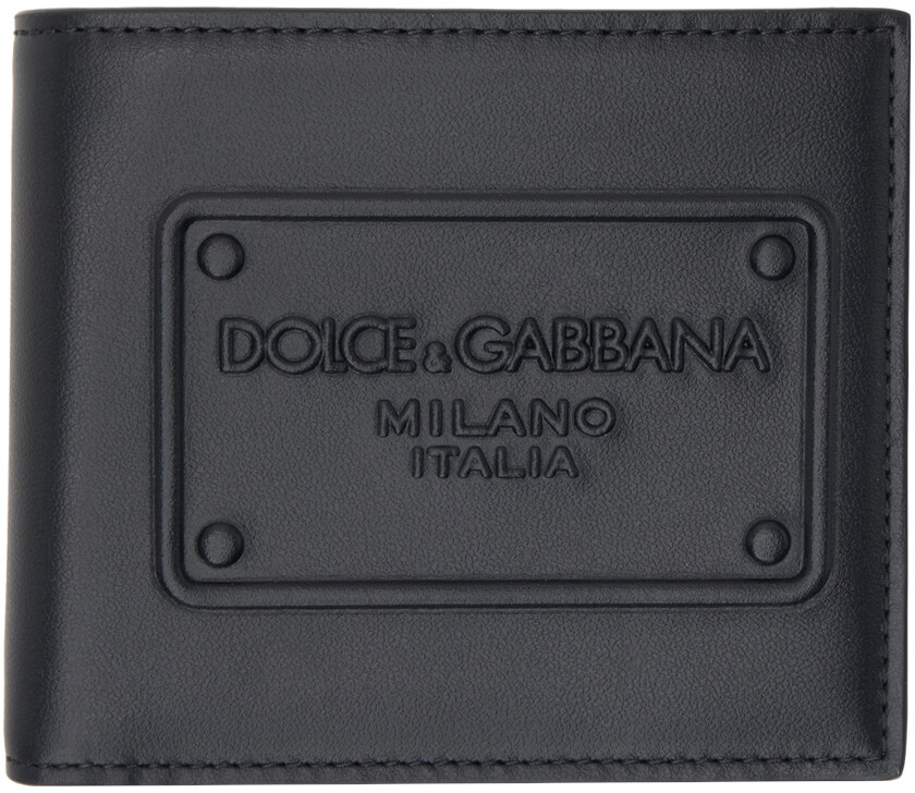 

Черный кошелек с рельефным логотипом Dolce & Gabbana