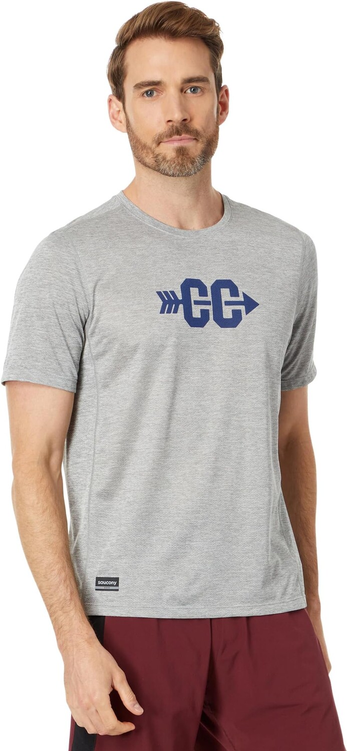 

Футболка Saucony Stopwatch Graphic Short Sleeve, цвет Light Grey Heather 1
