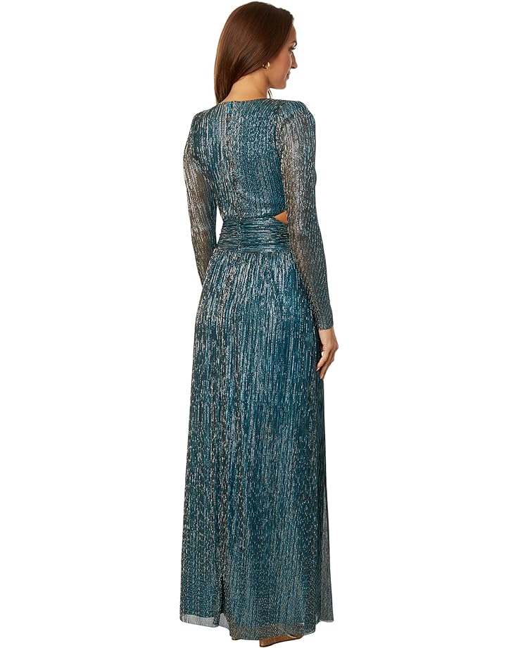 Платье Lilly Pulitzer Latrice Long Sleeve Maxi, цвет Blue Rhapsody Metallic Knit Crinkle