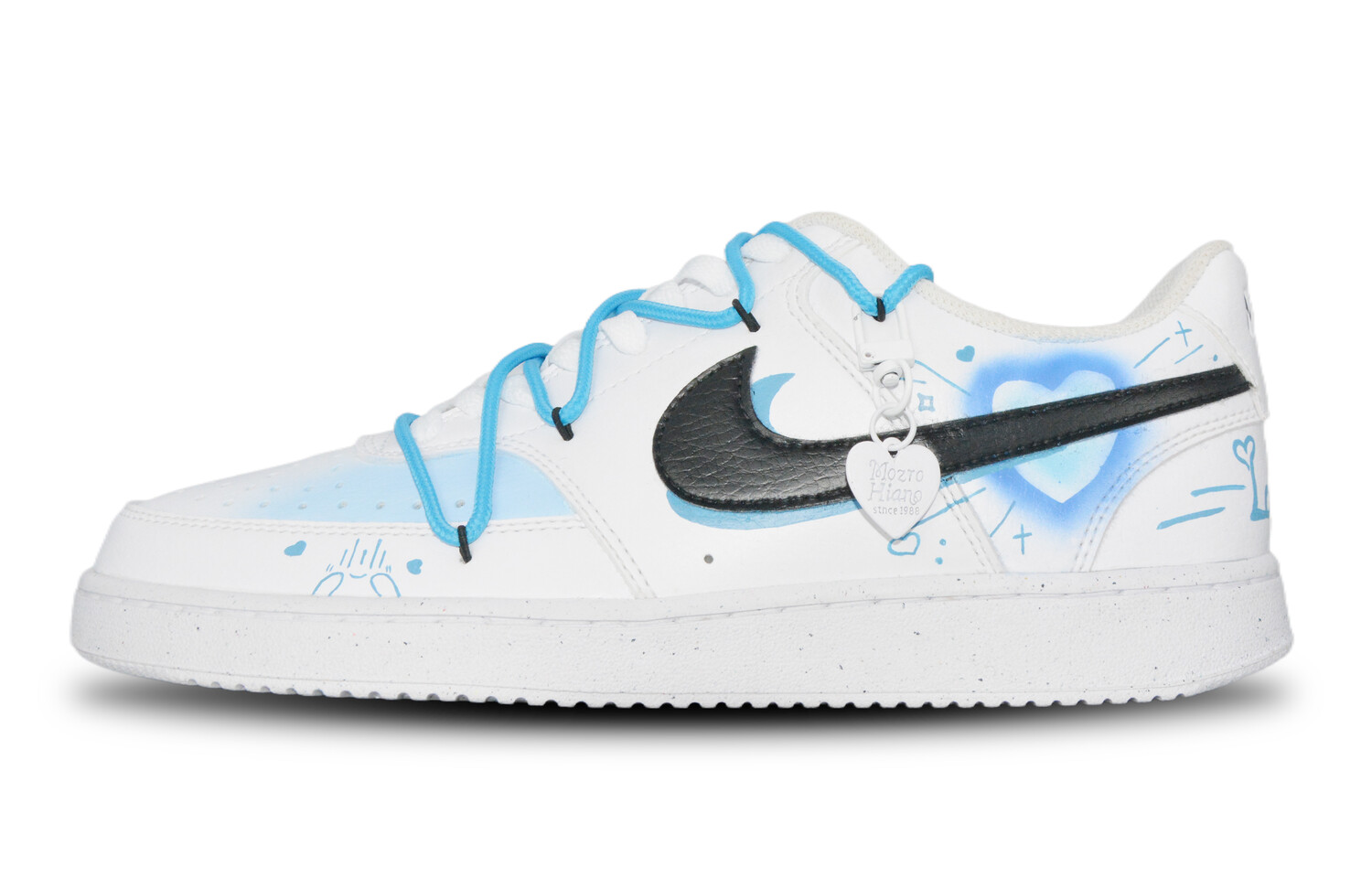 

Кроссовки Nike Court Vision 1 Skateboarding Shoes Men Low-top Blue, белый