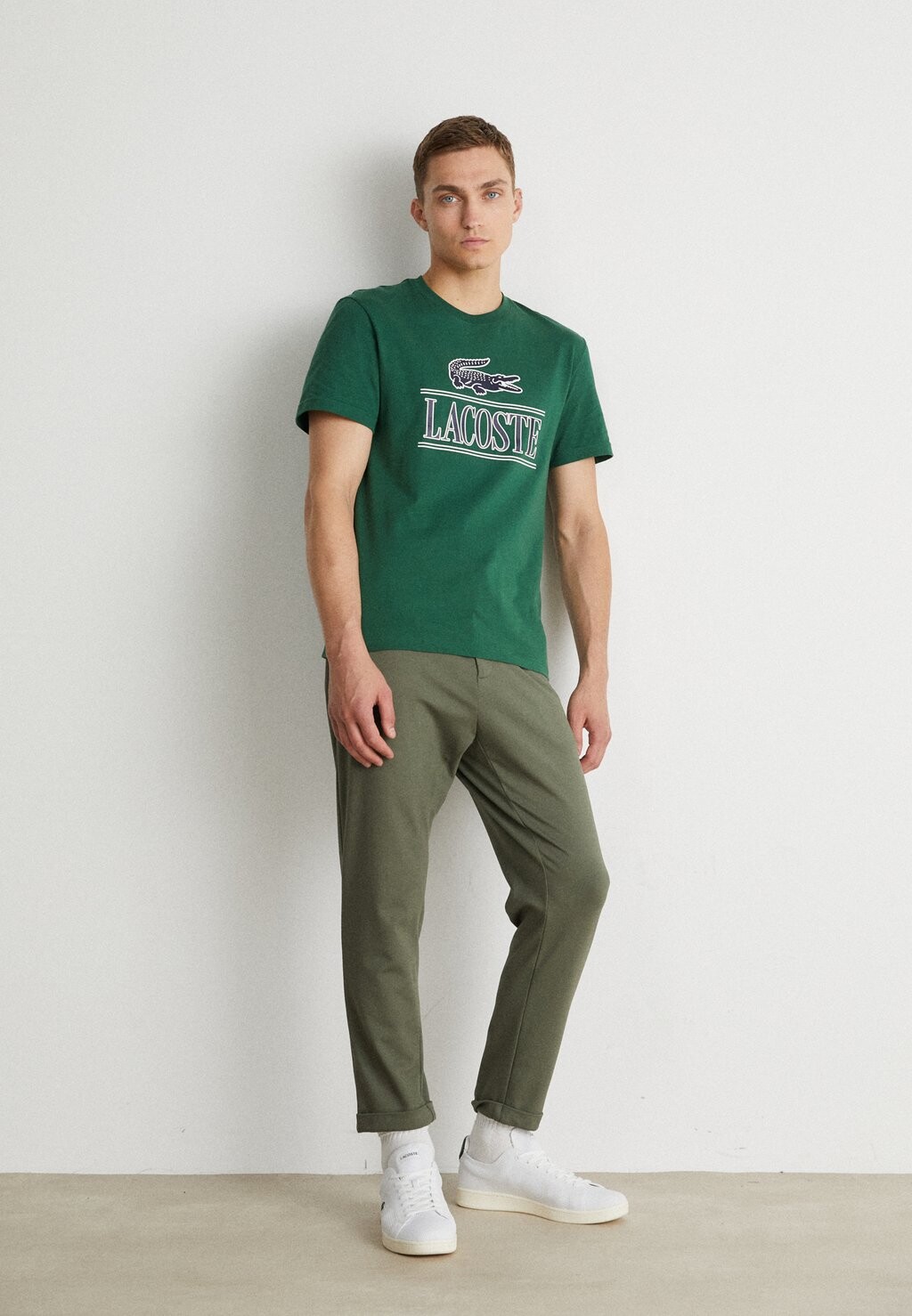 

Футболка с принтом Lacoste, зеленый