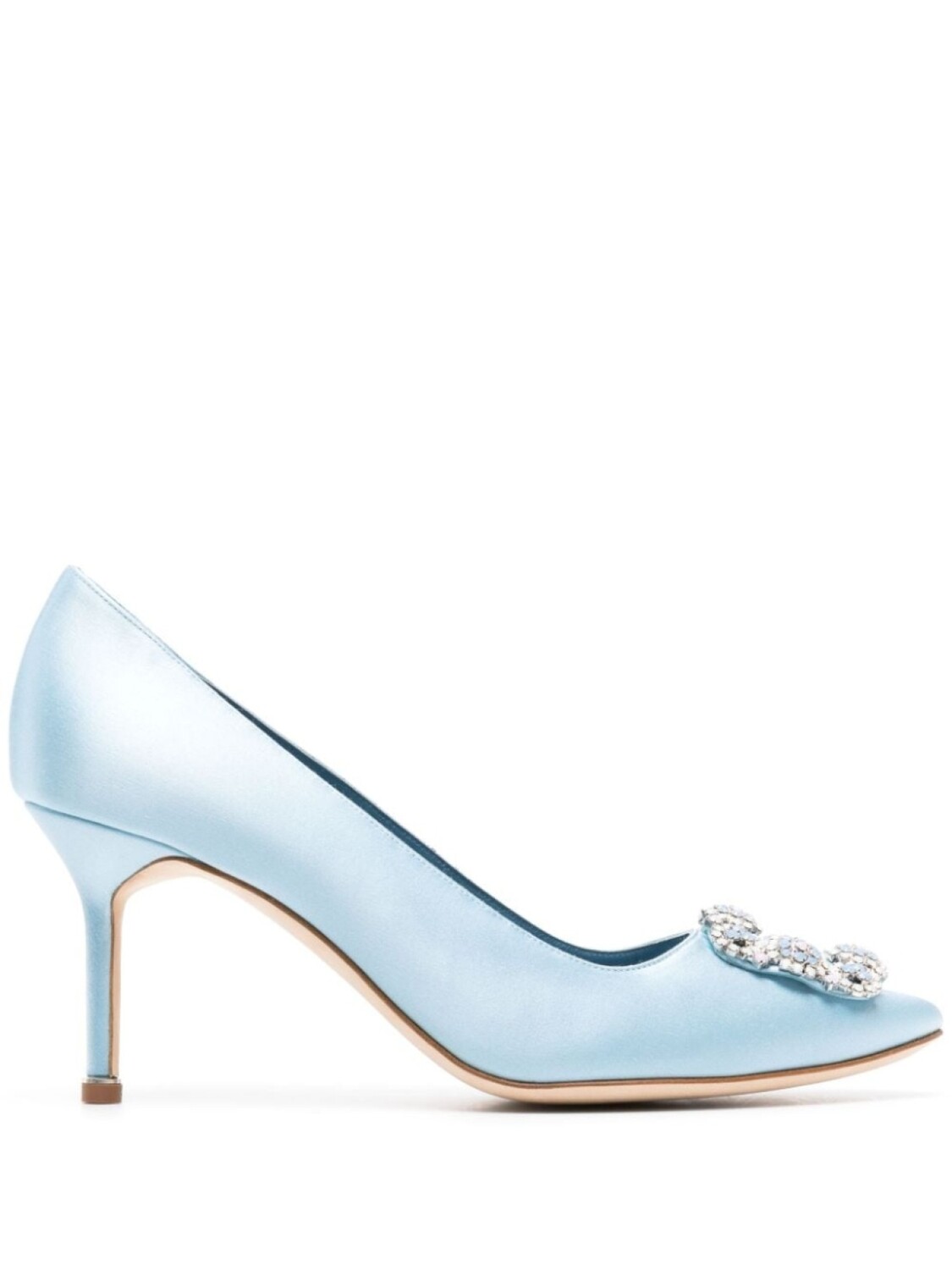 

Manolo Blahnik туфли-лодочки Hangisi 70 с кристаллами, синий