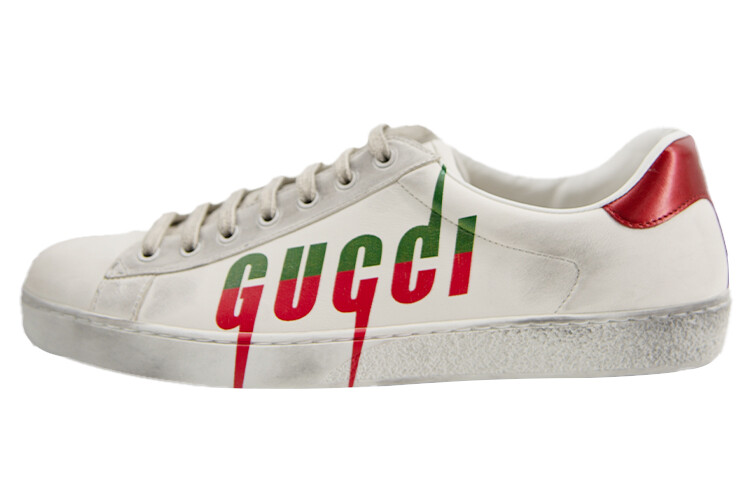 

Обувь для скейтбординга Gucci Ace Gucci Blade - Белый с эффектом потертости