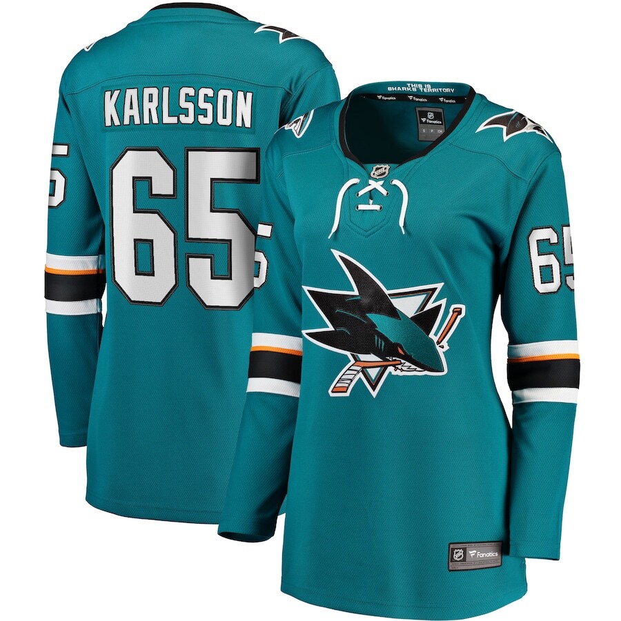 

Джерси Fanatics Branded San Jose Sharks, бирюзовый