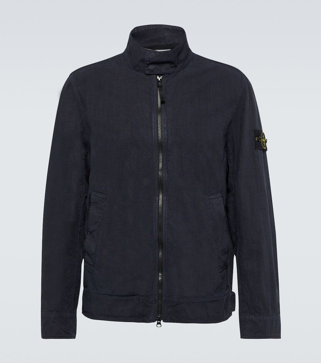 

Куртка-пиджак compass из смесового льна Stone Island, синий