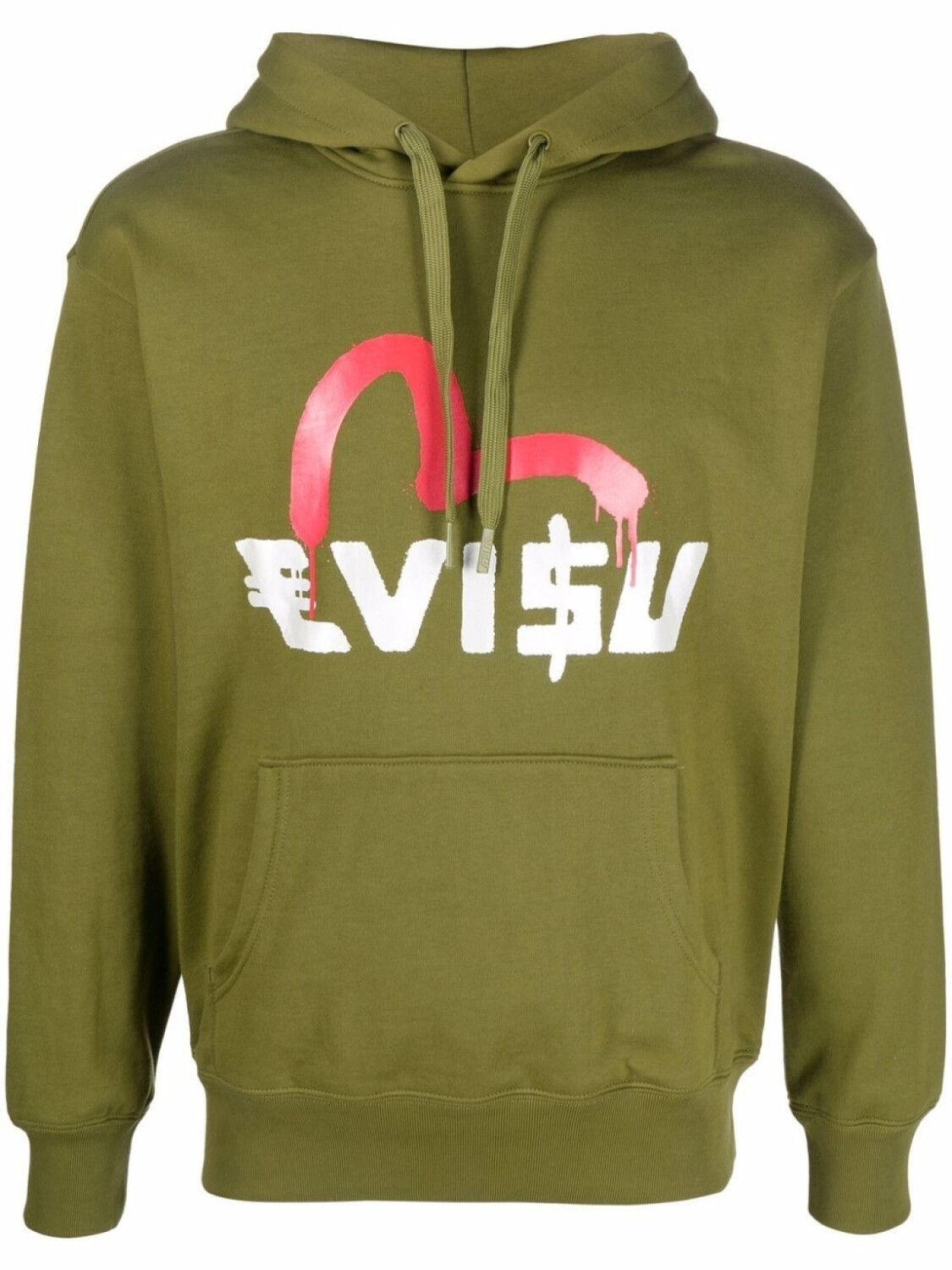 

EVISU худи с логотипом, зеленый